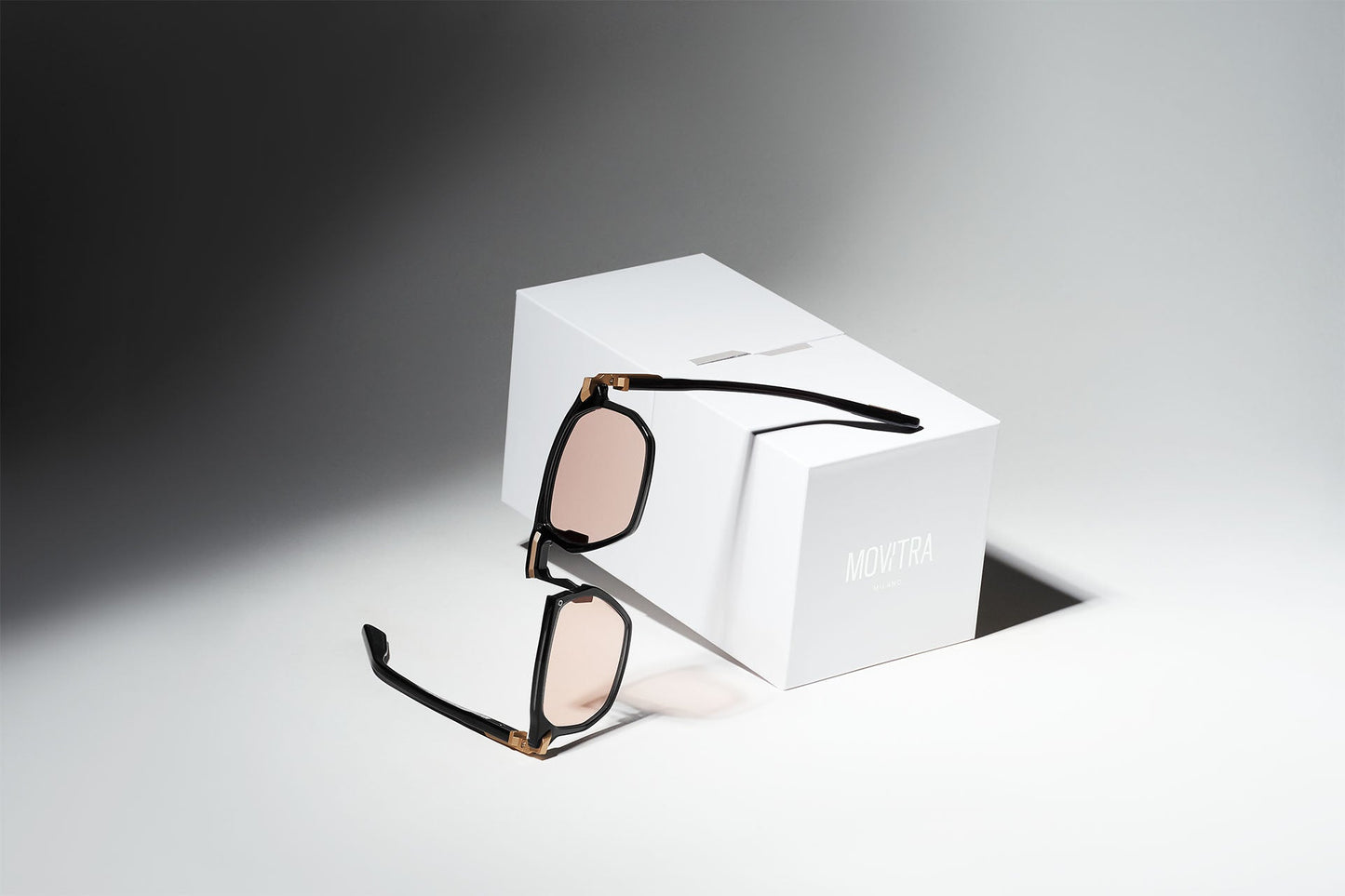 AC03 Black Rose Gold with Light Pink Lenses