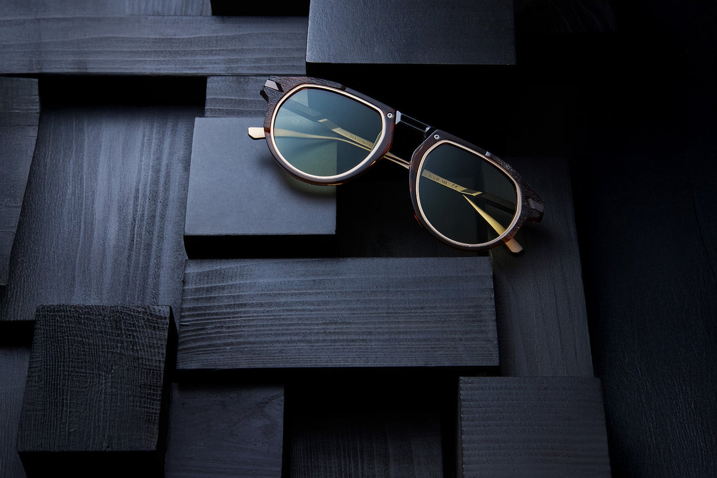 LT 03A Light Brown with Light Green Lenses