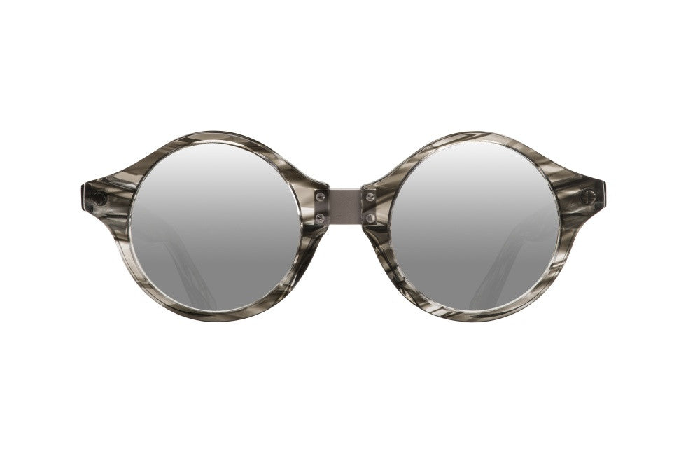 STRANGER THAN FICTION -  SMOKEY CRYSTAL DALLOZ SILVER MIRROR LENSES