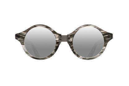 STRANGER THAN FICTION -  SMOKEY CRYSTAL DALLOZ SILVER MIRROR LENSES
