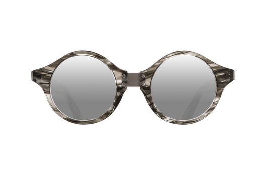 STRANGER THAN FICTION -  SMOKEY CRYSTAL DALLOZ SILVER MIRROR LENSES