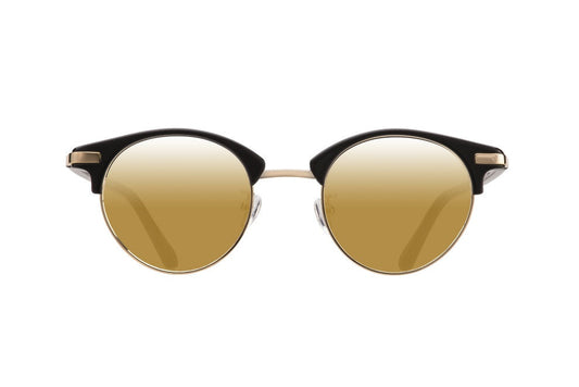 CONNOISSEUR - BLACK YELLOW GOLD DALLOZ GOLD MIRROR LENSES