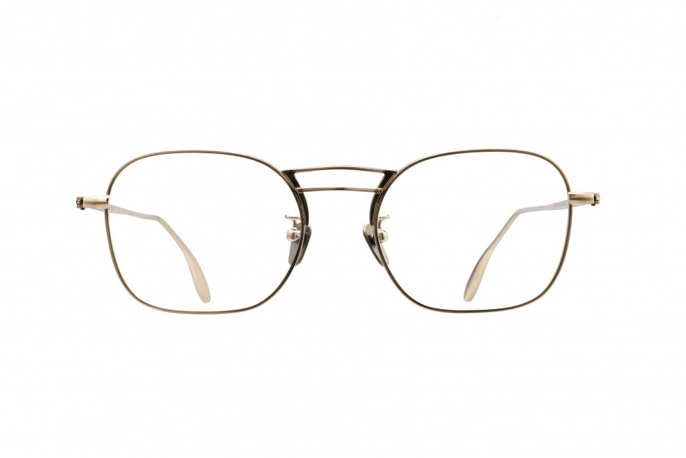 WHITE CUBE-BRUSHED YELLOW GOLD