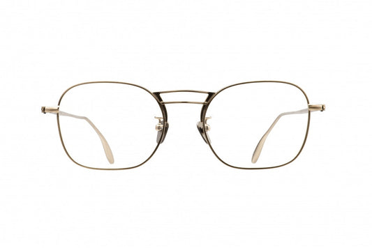 WHITE CUBE-BRUSHED YELLOW GOLD