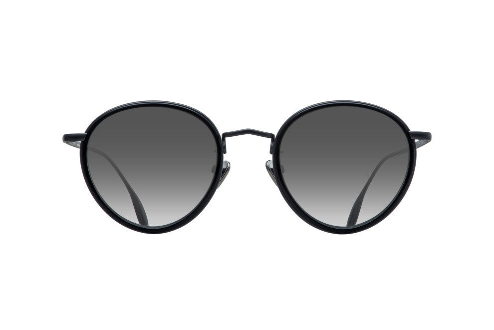 CONSTELLATION  - BLACK VOLCANIC METAL DALLOZ FLAT SILVER MIRROR LENSES
