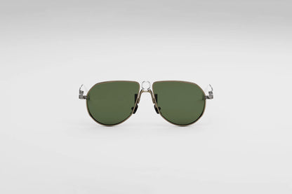APEX 09 Antique Gun/Silver Green Lenses