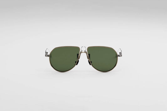 APEX 09 Antique Gun/Silver Green Lenses