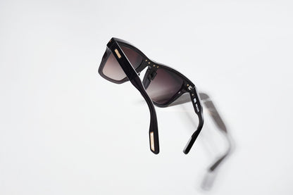 AS 02 Black Rose Gold with Gradient Grey Lenses