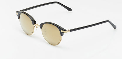 CONNOISSEUR - BLACK YELLOW GOLD DALLOZ GOLD MIRROR LENSES