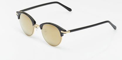 CONNOISSEUR - BLACK YELLOW GOLD DALLOZ GOLD MIRROR LENSES