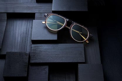 LT 03A Light Brown with Light Green Lenses