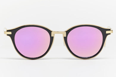 TOKYO STORY -BLACK YELLOW GOLD ZEISS PINK TINT LENSES